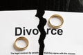 Document with the word divorce Royalty Free Stock Photo