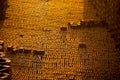 Closeup of bricks in golden light