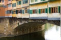 Closeup Bridge Ponte Vecchio over Arno river Ita Royalty Free Stock Photo