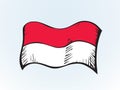 Flag of Monaco. Vector drawing icon
