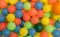 closeup of brightly colored plastic ballsin a childs play ball-pit Royalty Free Stock Photo