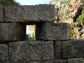 Closeup of the British army WatchGuard wall under the sunlight in Birzebbuga in Malta