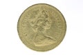 Closeup of british 1 pound coin