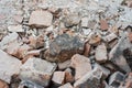 Broken bricks stack in demolition site Royalty Free Stock Photo