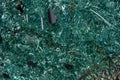 Closeup of broken car glass shards. ShinyTexture Royalty Free Stock Photo