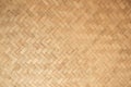 Closeup brown bamboo weaving texture