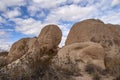 Closeup of Brown boulders at Joshua Tree National Park, CA, USA