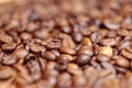 Closeup of brown coffee background