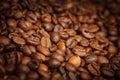 Closeup of brown coffee background