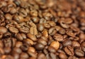 Closeup of brown coffee background