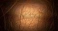 Closeup Brown Leather Texture Background with Natural Creases and Light Reflection Royalty Free Stock Photo