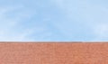 Closeup brown roof of temple on blue sky background Royalty Free Stock Photo