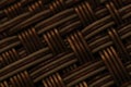 Closeup of the brown weaved pattern background. Royalty Free Stock Photo