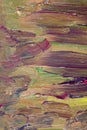 Closeup of brush-strokes of an an oilpainting Royalty Free Stock Photo