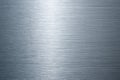 Closeup of brushed metal surface with horizontal grain and light reflection Royalty Free Stock Photo