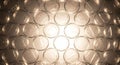 Closeup of bubble wrap showing the texture and pattern of the clear plastic bubbles Royalty Free Stock Photo