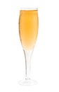 Closeup of bubbles in a glass of champagne Royalty Free Stock Photo