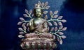 Closeup of Buddha idol in a temple