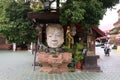 Closeup of Buddha in a niche