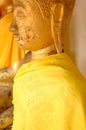 Closeup Buddha's Head, Statue at Wat Pra Bronathatchaiya National Museum, Thailand