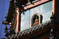 Closeup of the Buddha statue of the Fragrant Hills Pagoda glazed tower in Xiangshan park, China