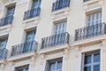 Closeup of building old style europe belle ÃÂ©poque in europe, Royalty Free Stock Photo