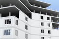 Closeup of a building under construction. 3d render image Royalty Free Stock Photo