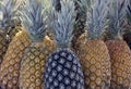 Closeup of bunch of pineapple