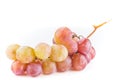 Closeup of a bunch of yellow and red grapes Royalty Free Stock Photo