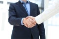 Closeup of a business hand shake Royalty Free Stock Photo