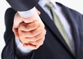 Closeup of a business hand shake Royalty Free Stock Photo