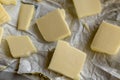 CloseUp of Butter Squares for Baking Royalty Free Stock Photo