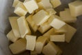 CloseUp of Butter Squares for Baking Royalty Free Stock Photo