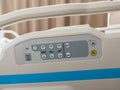 Closeup of the button for controlling the electric patient bed Royalty Free Stock Photo