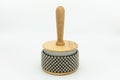 A cabasa in front of white background Royalty Free Stock Photo