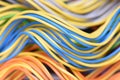 Cable and wire in internet network systems Royalty Free Stock Photo