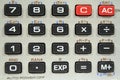 Closeup Calculator Keyboard