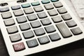 Closeup of calculator keyboard