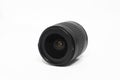 Closeup of a camera lens against a white background Royalty Free Stock Photo