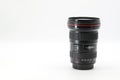 Closeup camera lens on isolated and white background Royalty Free Stock Photo