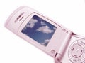 Closeup of Camera Phone - Pink Royalty Free Stock Photo