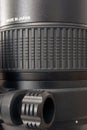 Closeup of a camera zoom lens detail Royalty Free Stock Photo