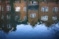 Canal House Reflection, Abstract Background Motive