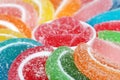 Closeup candy fruit slices Royalty Free Stock Photo