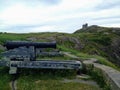 A closeup of a cannon overlooking the harbour in St. John`s newf