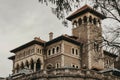 Closeup of Cantacuzino Castle in Busteni Romania Royalty Free Stock Photo