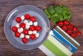 Closeup of Caprese Salad Royalty Free Stock Photo
