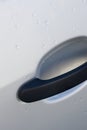 Closeup of car door handle Royalty Free Stock Photo