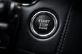 Car Engine Start Stop Button Closeup Luxury Vehicle Interior Royalty Free Stock Photo
