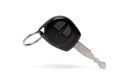 Closeup car key remote ring white background Royalty Free Stock Photo